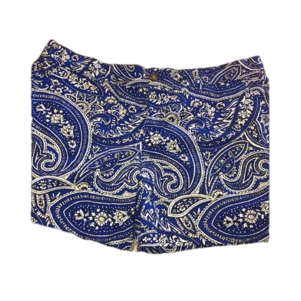 Old navy  blue and white paisley women’s shorts size 14 GUC